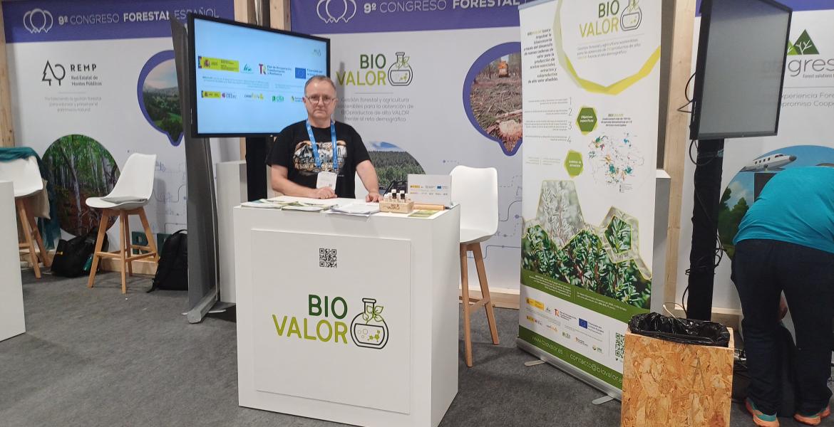 Estand de Biovalor en el 9º Congreso Forestal Español