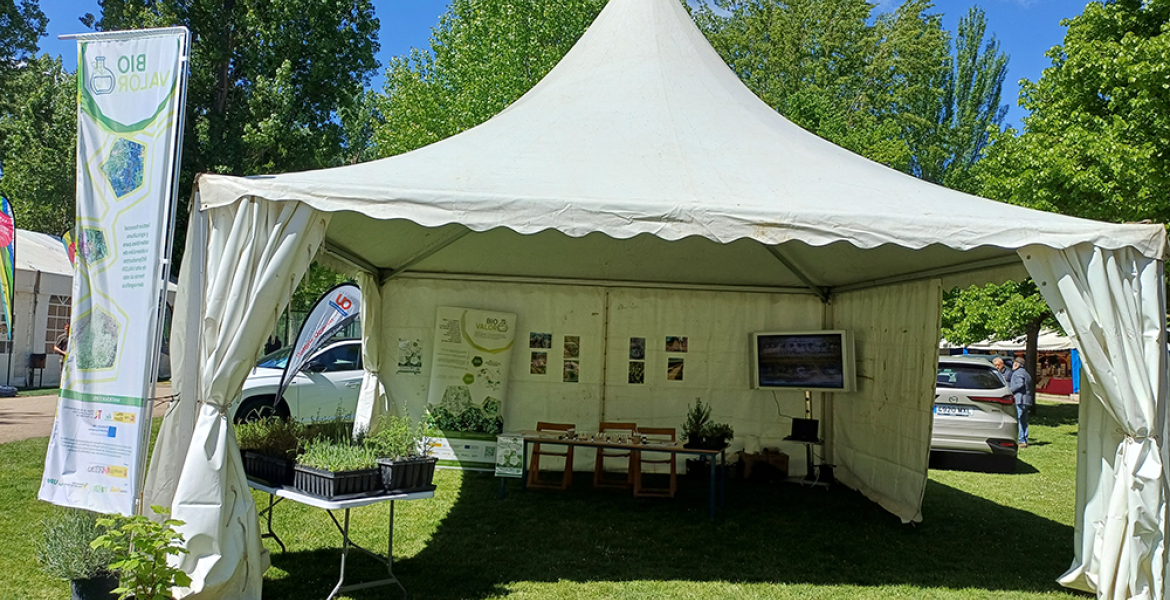 Estand de Biovalor en la feria de muestras de Almazán